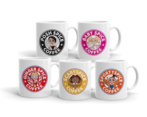 Spice Girls - Canecas Viva Forever Coffee - Kit 5 unidades